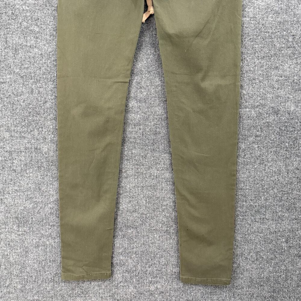American Bazi Womens Pull On Skinny Pants Size XL Olive Green Distressed Militar - Picture 6 of 12